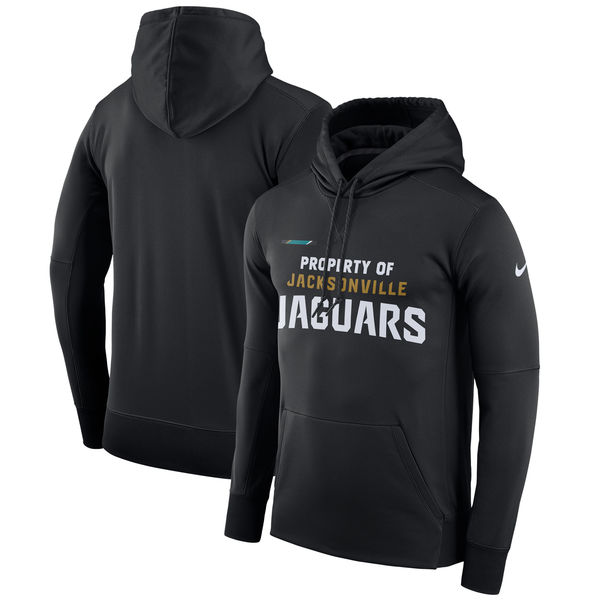 Jacksonville Jaguars Nike Property Of Performance Pullover Hoodie Black - Click Image to Close